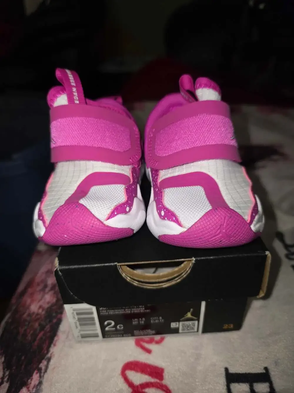 Jordan 23/7 Baby/Toddler EasyOn Shoes Fire Pink/White